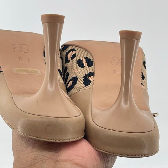 Cosy Island GraceLithe Leopard Knit Pointed Toe Heeled Mules Size 8.5, New - Picture 11 of 17